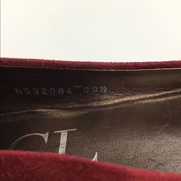 Attilio Giusti Loembruni Red Leather Flats Ballet Grommets Size 39 1/2 - Picture 8 of 8